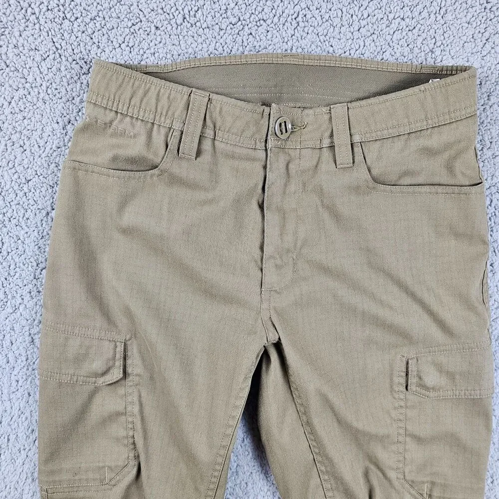 Under Armour Cargo Pants Mens 30x29* Beige Storm Ripstop Tactical Distressed